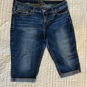 Sold..Two pair of Silver Suki Capris Size 20 that I shortened to 16 inches.